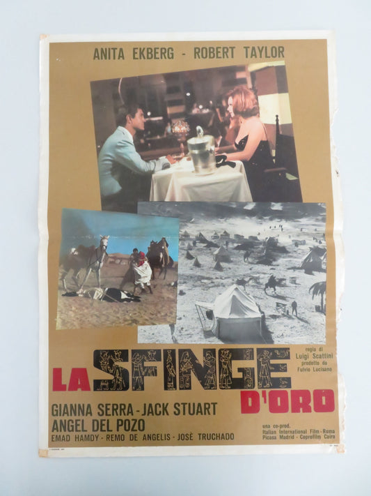 The Glass Sphinx - D Italian Fotobusta Poster Robert Taylor Anita Ekberg 1967 Movie posters