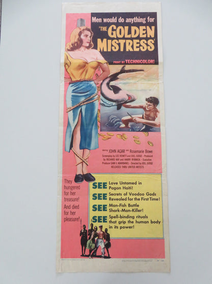 The Golden Mistress US Insert Poster John Agar Rosemarie Bowe 1954 Movie posters