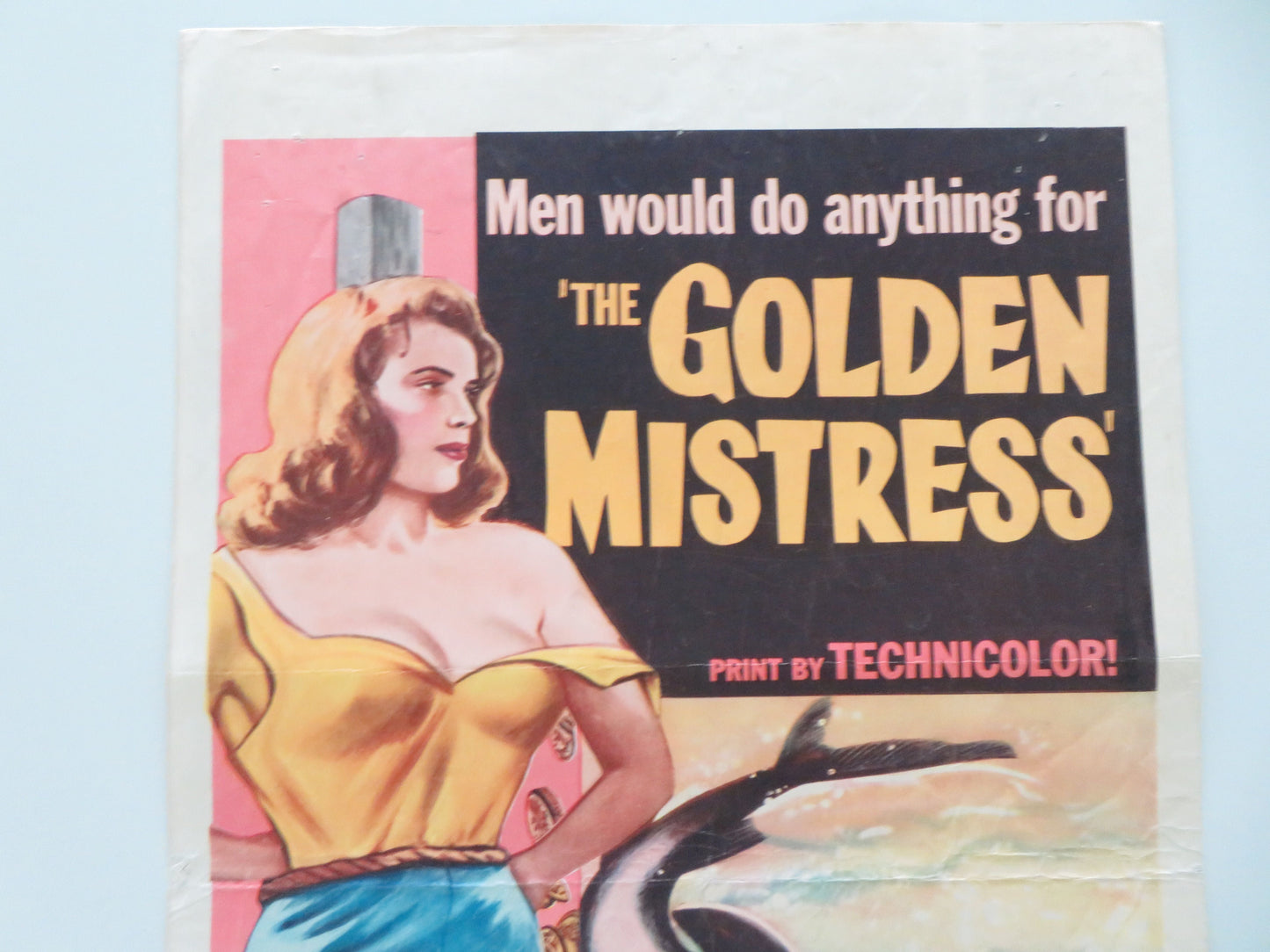 The Golden Mistress US Insert Poster John Agar Rosemarie Bowe 1954 Movie posters