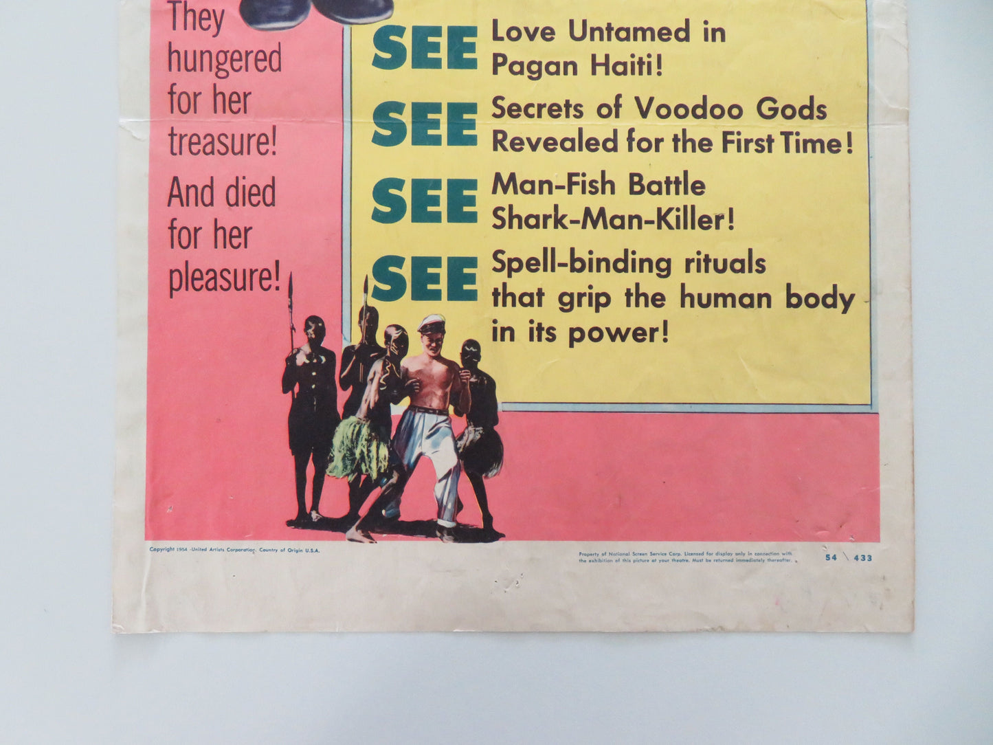 The Golden Mistress US Insert Poster John Agar Rosemarie Bowe 1954 Movie posters
