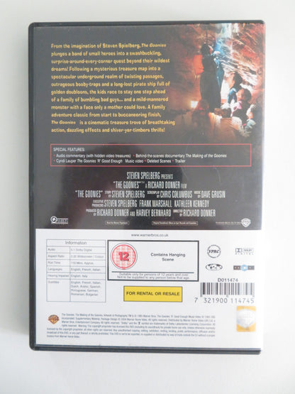 THE GOONIES - FULL LENGTH VERSION (DVD) SEAN ASTIN JOSH BROLIN 1985 REGION 2 Movie posters