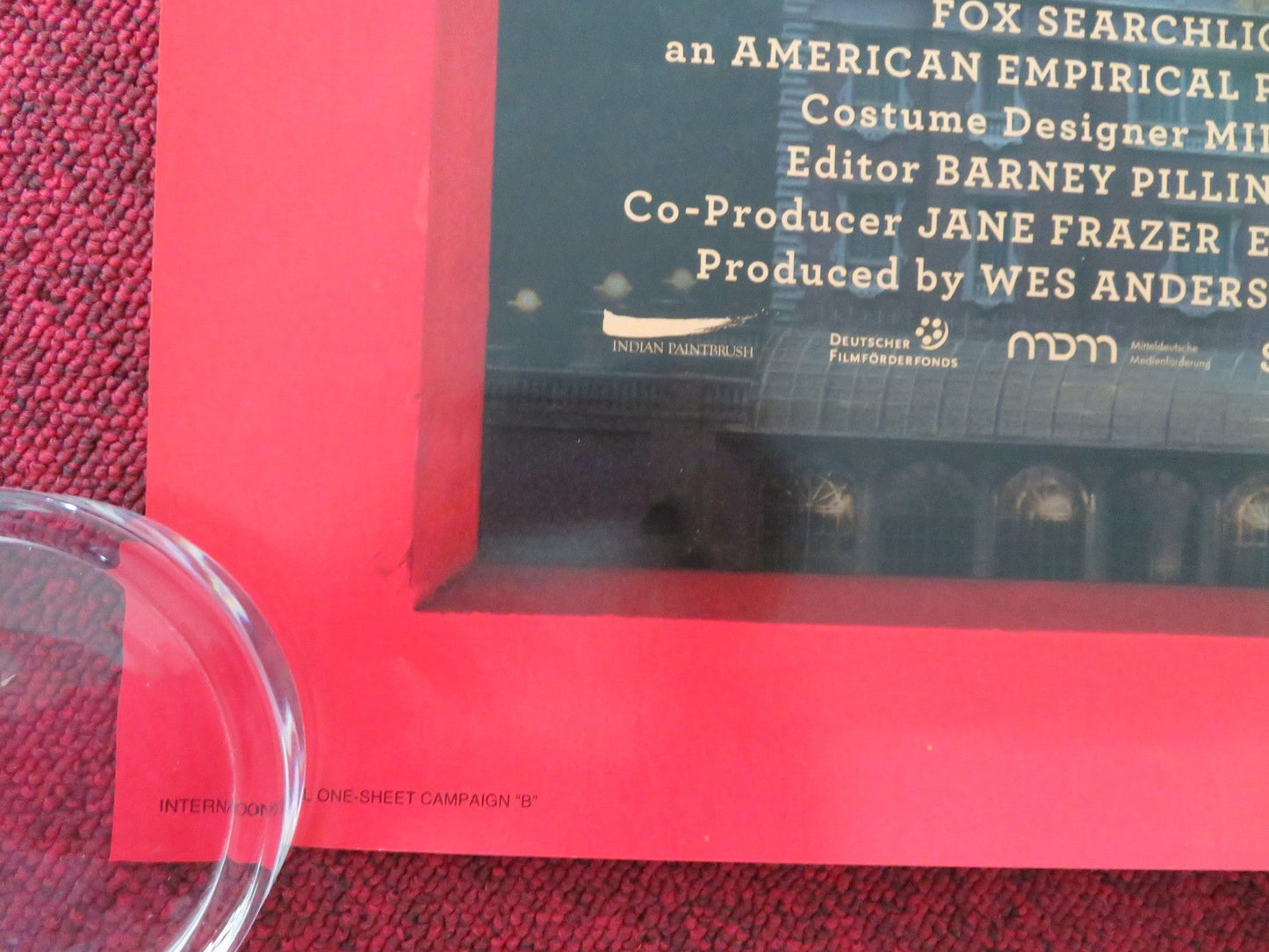 THE GRAND BUDAPEST HOTEL ONE SHEET ROLLED POSTER RALPH FIENNES ADRIEN BRODY 2014 Movie posters