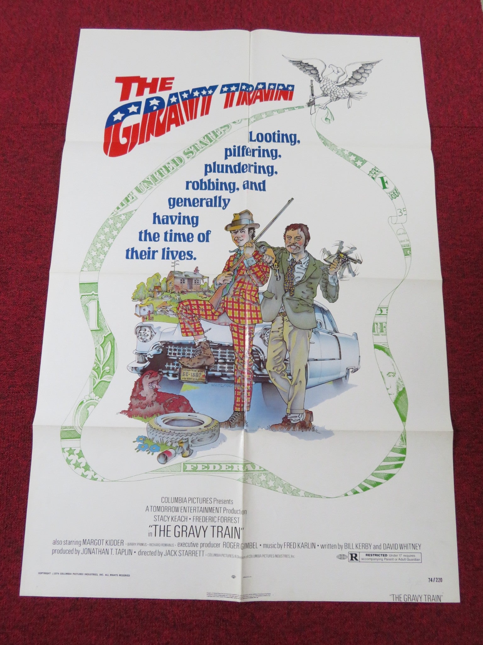 THE GRAVY TRAIN FOLDED US ONE SHEET POSTER STACY KEACH FREDERIC FORREST 1974 Rendezvous Cinema Movie posters