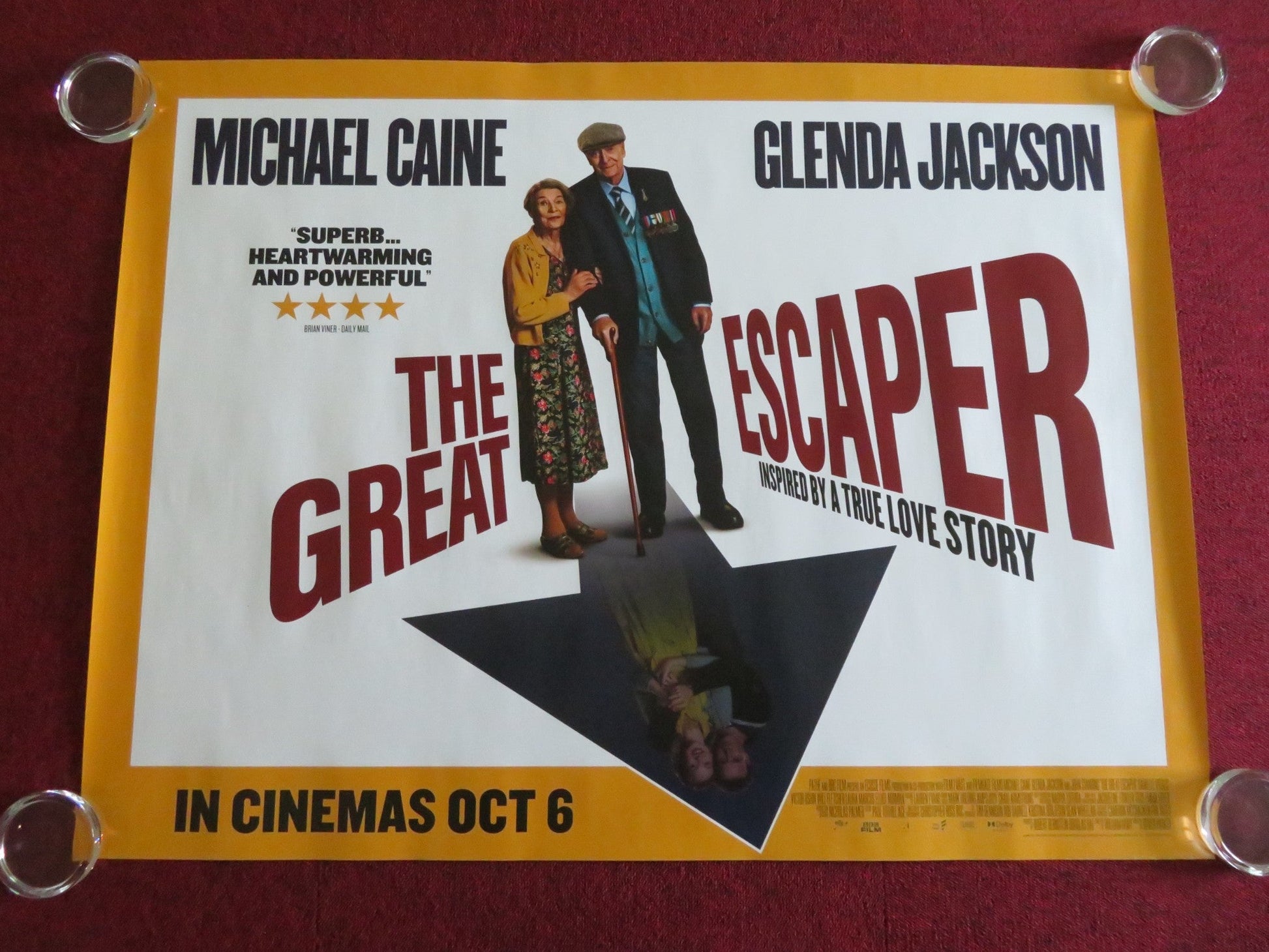 THE GREAT ESCAPER UK QUAD ROLLED POSTER MICHAEL CAINE GLENDA JACKSON 2023 Movie posters