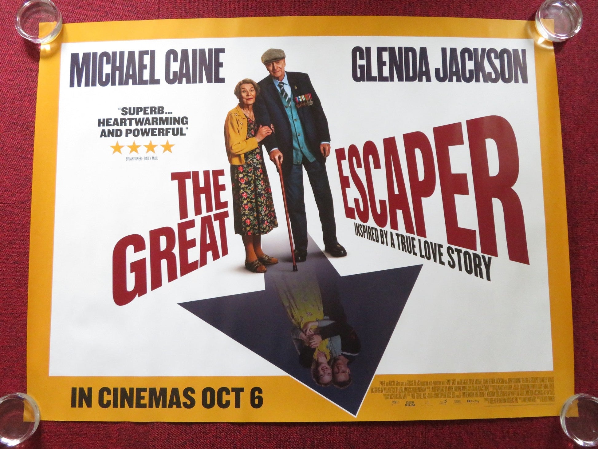 THE GREAT ESCAPER UK QUAD ROLLED POSTER MICHAEL CAINE GLENDA JACKSON 2023 Rendezvous Cinema Movie posters