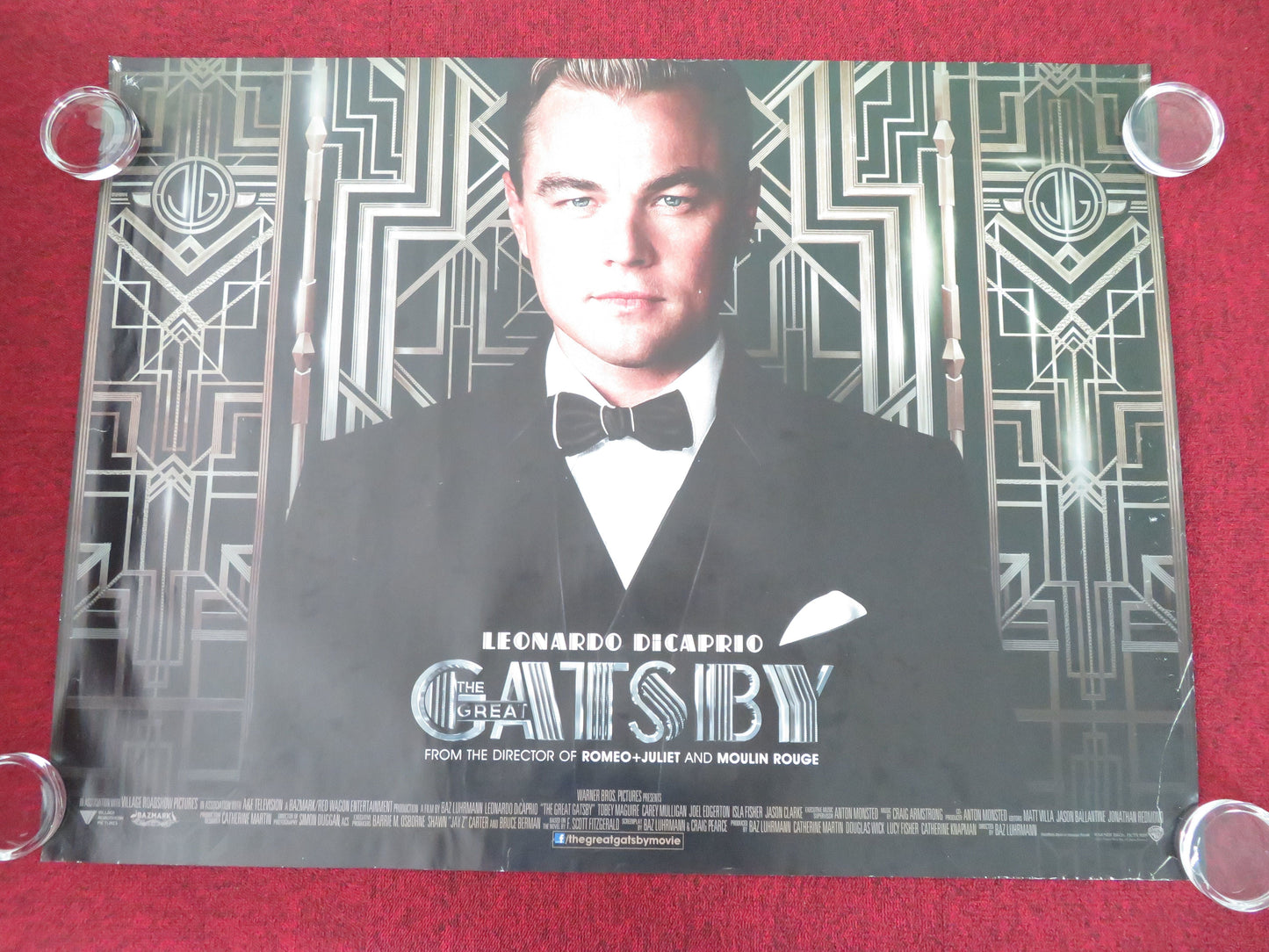 The Great Gatsby UK Quad Rolled Poster Leonardo DiCaprio Joel Edgerton 2013 Movie posters