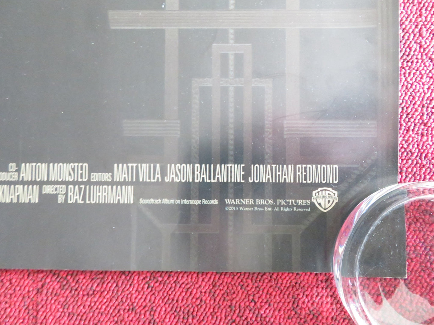 THE GREAT GATSBY UK QUAD ROLLED POSTER LEONARDO DICAPRIO JOEL EDGERTON 2013 Rendezvous Cinema Movie posters