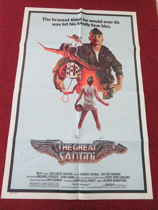 THE GREAT SANTINI FOLDED US ONE SHEET POSTER ROBERT DUVALL BLYTHE DANNER 1979 Movie posters