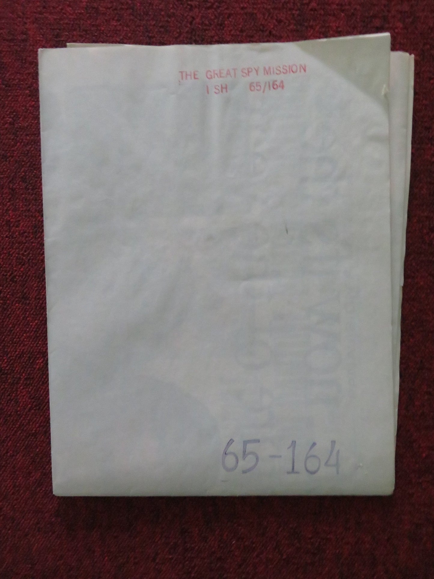 THE GREAT SPY MISSION FOLDED US ONE SHEET POSTER SOPHIA LOREN G. PEPPARD 1965 Movie posters