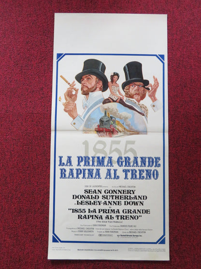 THE GREAT TRAIN ROBBERY ITALIAN LOCANDINA POSTER SEAN CONNERY D. SUTHERLAND 1979 Rendezvous Cinema Movie posters