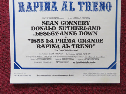 THE GREAT TRAIN ROBBERY ITALIAN LOCANDINA POSTER SEAN CONNERY D. SUTHERLAND 1979 Rendezvous Cinema Movie posters