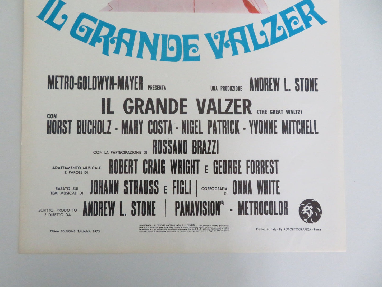 The Great Waltz Italian Locandina Poster Horst Buchholz Mary Costa 1972 Movie posters