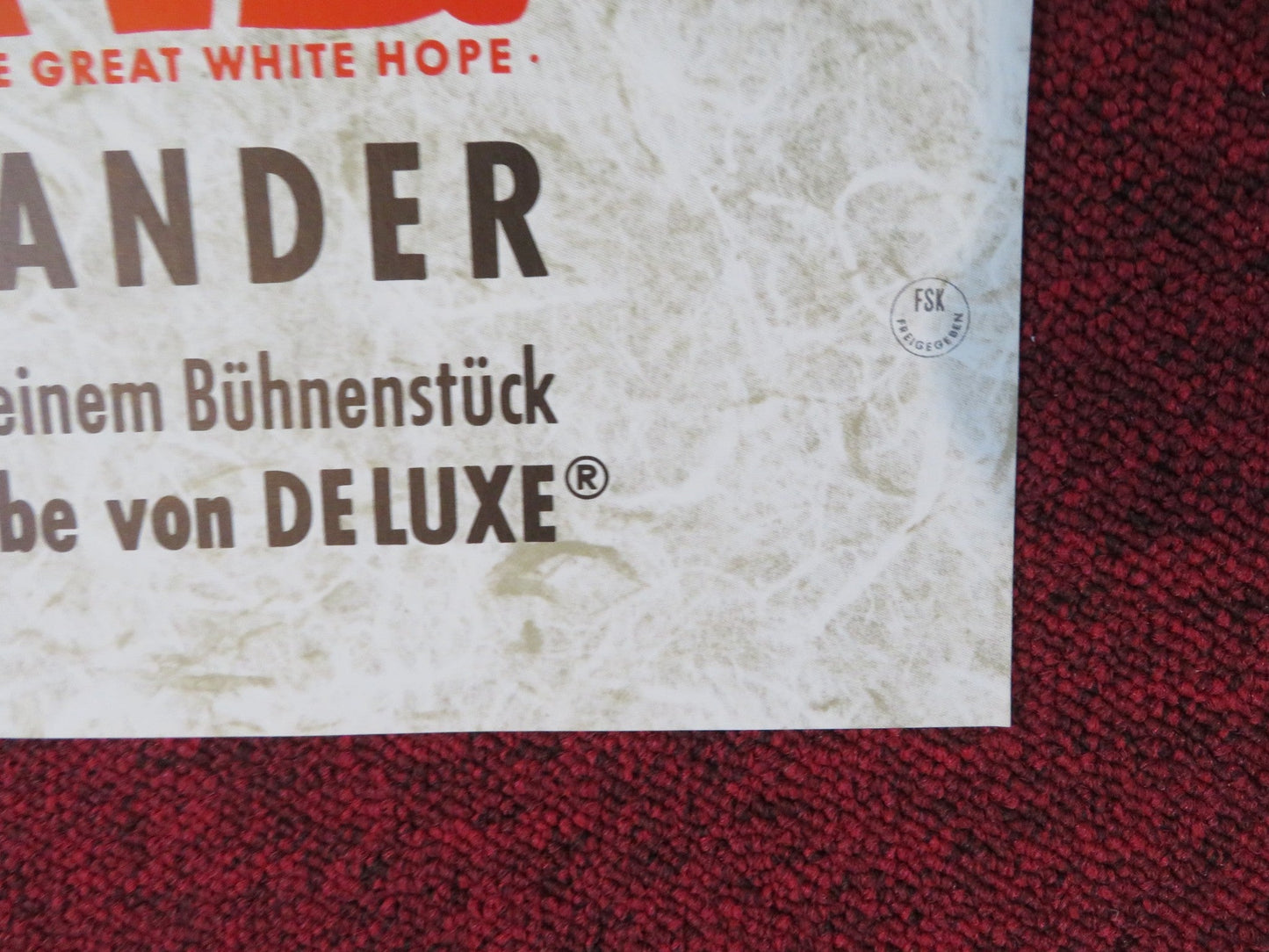 THE GREAT WHITE HOPE GERMAN A1 POSTER FOLDED JAMES EARL JONES 1970 Rendezvous Cinema Movie posters