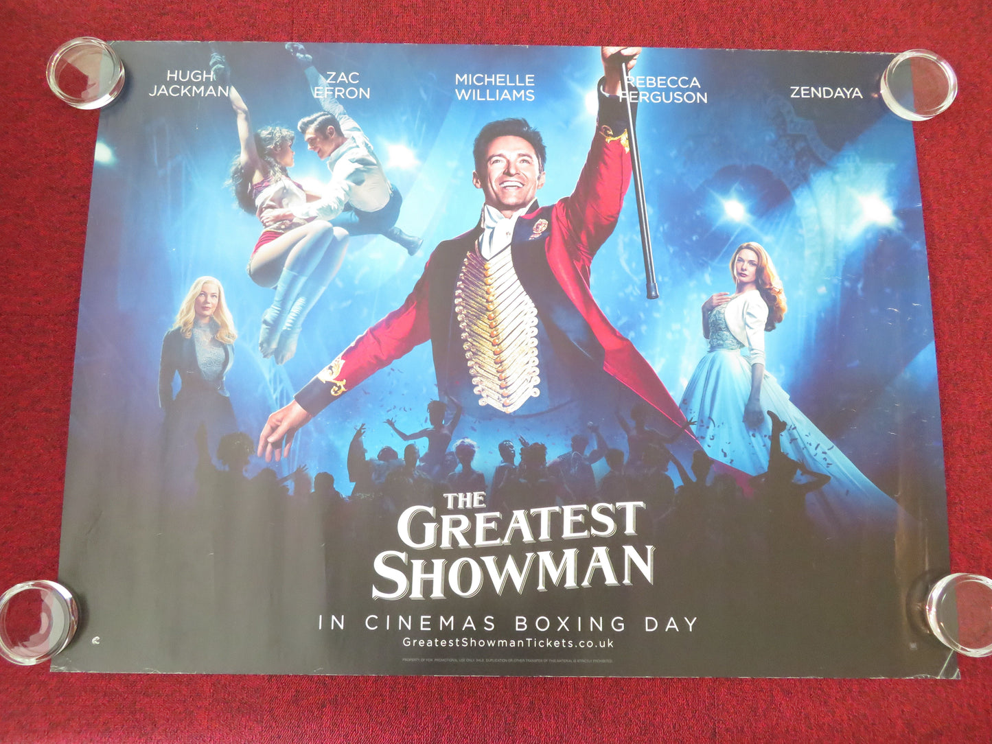The Greatest Showman - C UK Quad Rolled Poster Hugh Jackman Zac Efron 2017 Movie posters