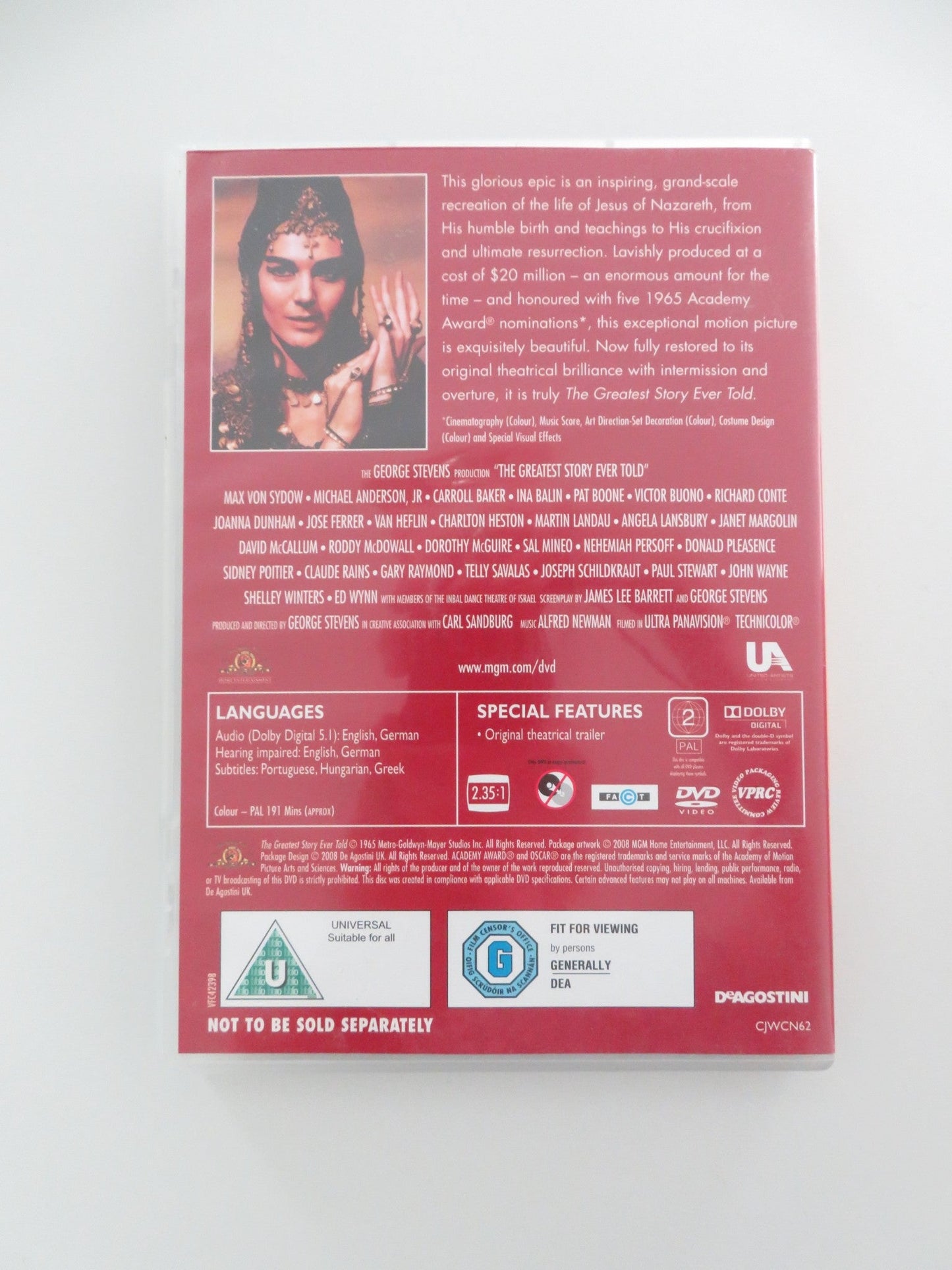 THE GREATEST STORY EVER TOLD (DVD) MAX VON SYDOW CHARLTON HESTON 1965 REGION 2 Movie posters