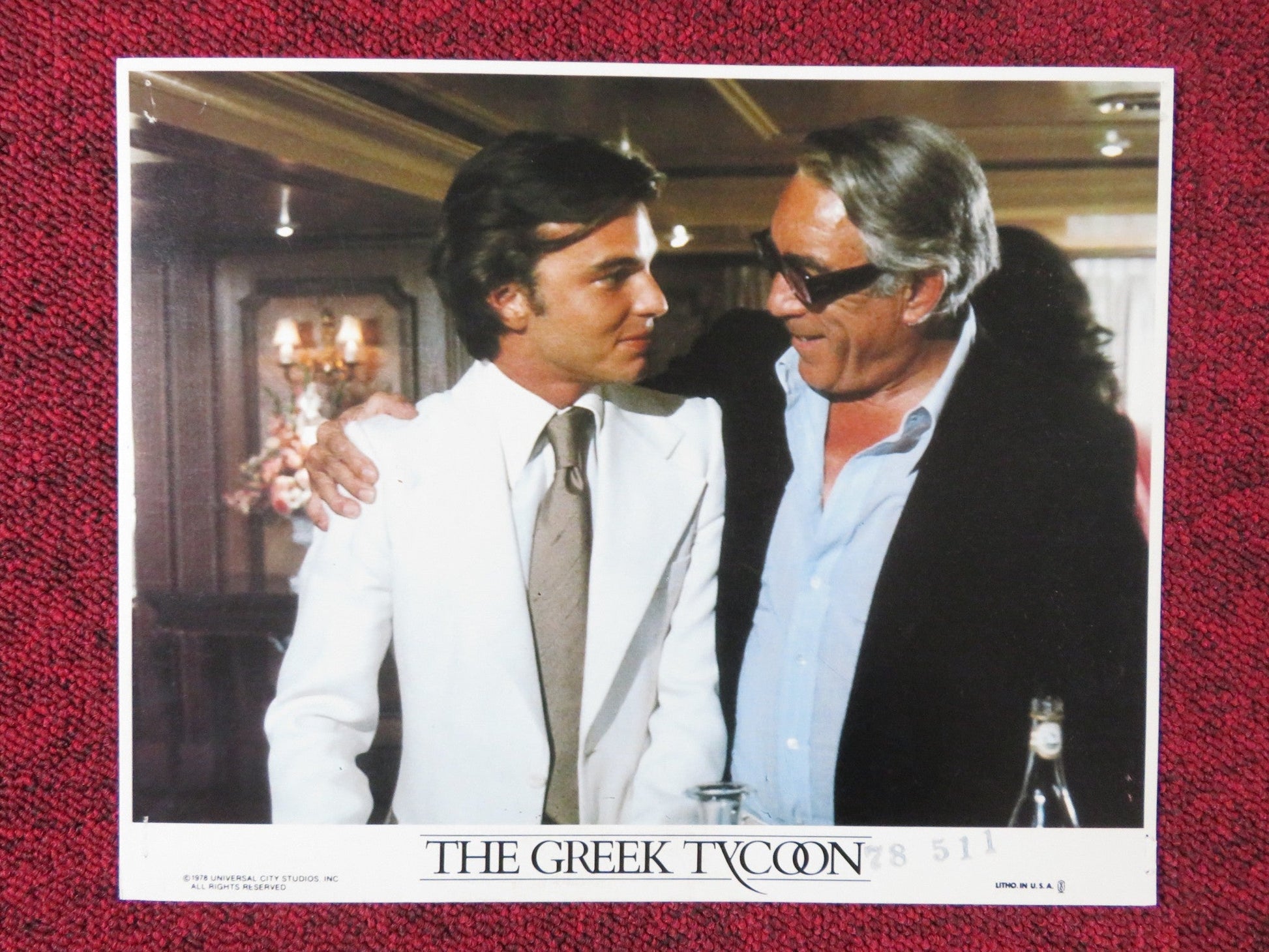 THE GREEK TYCOON - B LOBBY CARD ANTHONY QUINN JACQUELINE BISSET 1978 Rendezvous Cinema Movie posters