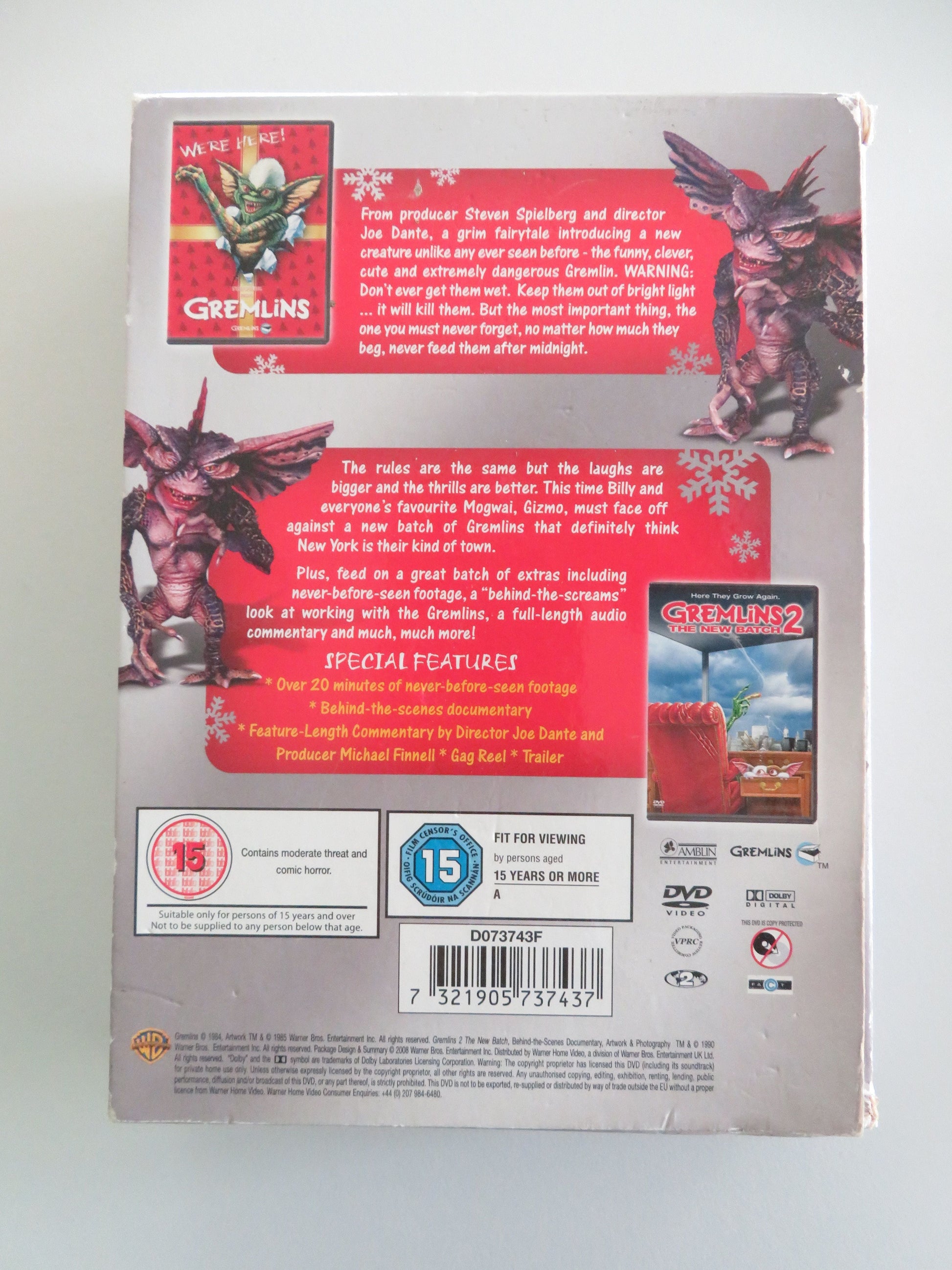 The Gremlins Collection - Gremlins and Gremlins 2 (DVD BoxSet) 1984 Region 2 Movie posters