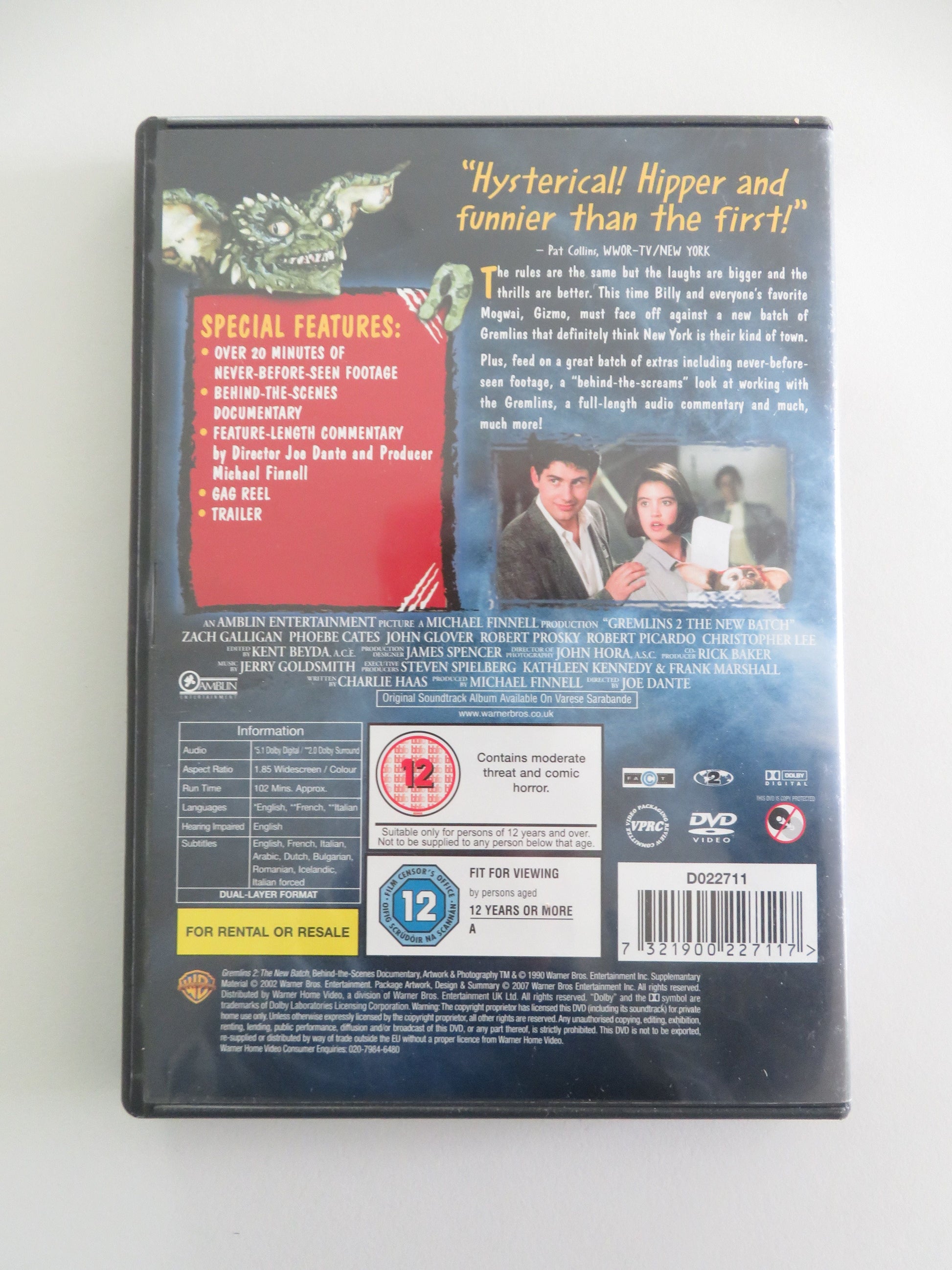 The Gremlins Collection - Gremlins and Gremlins 2 (DVD BoxSet) 1984 Region 2 Movie posters