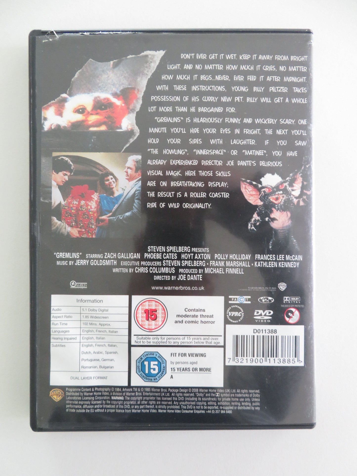 The Gremlins Collection - Gremlins and Gremlins 2 (DVD BoxSet) 1984 Region 2 Movie posters