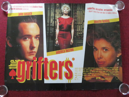 THE GRIFTERS UK QUAD ROLLED POSTER ANJELICA HUSTON JOHN CUSACK 1990 Rendezvous Cinema Movie posters