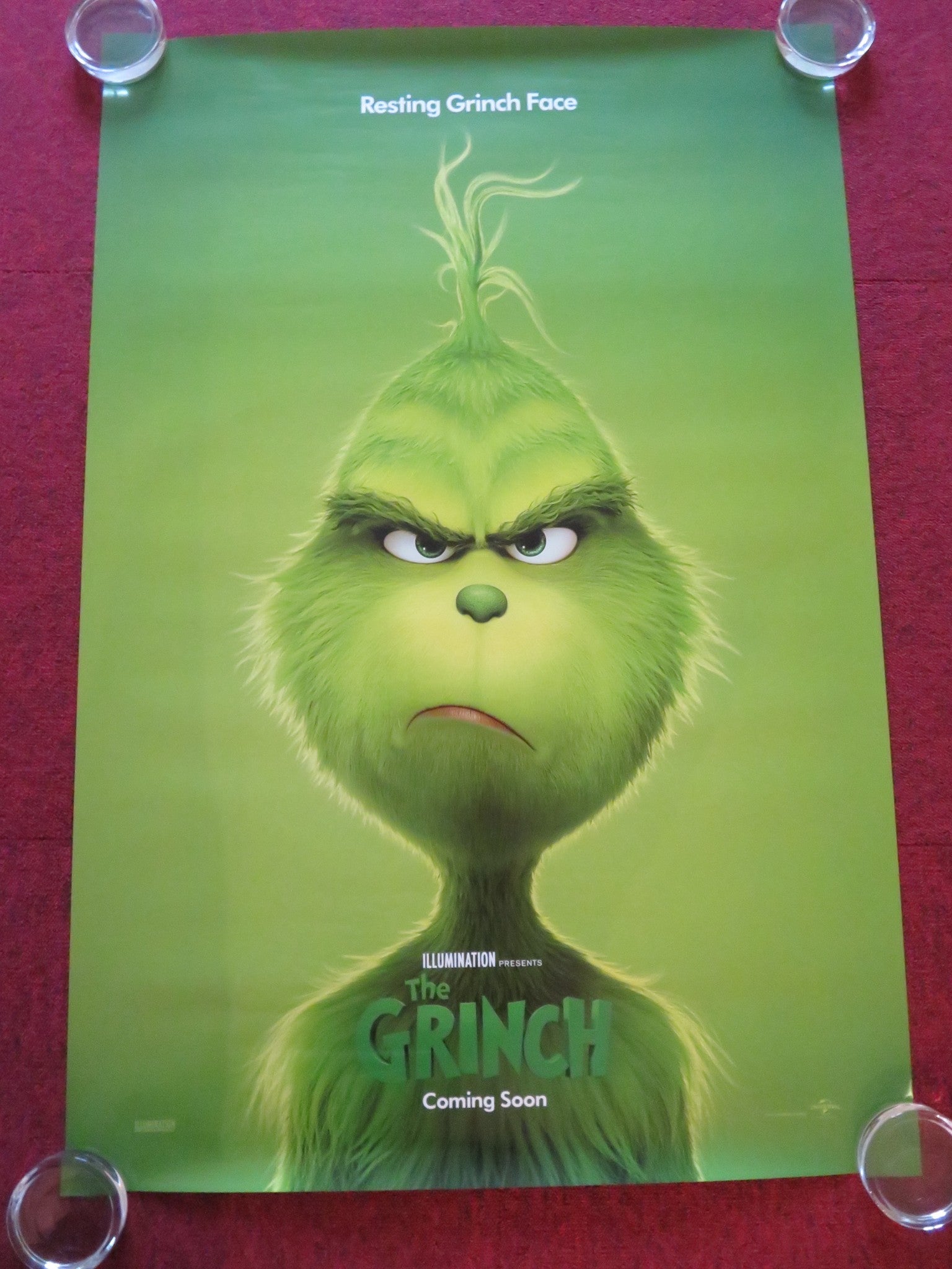 THE GRINCH US ONE SHEET ROLLED POSTER BENEDICT CUMBERBATCH CAMERON SEELY 2018 Rendezvous Cinema Movie posters