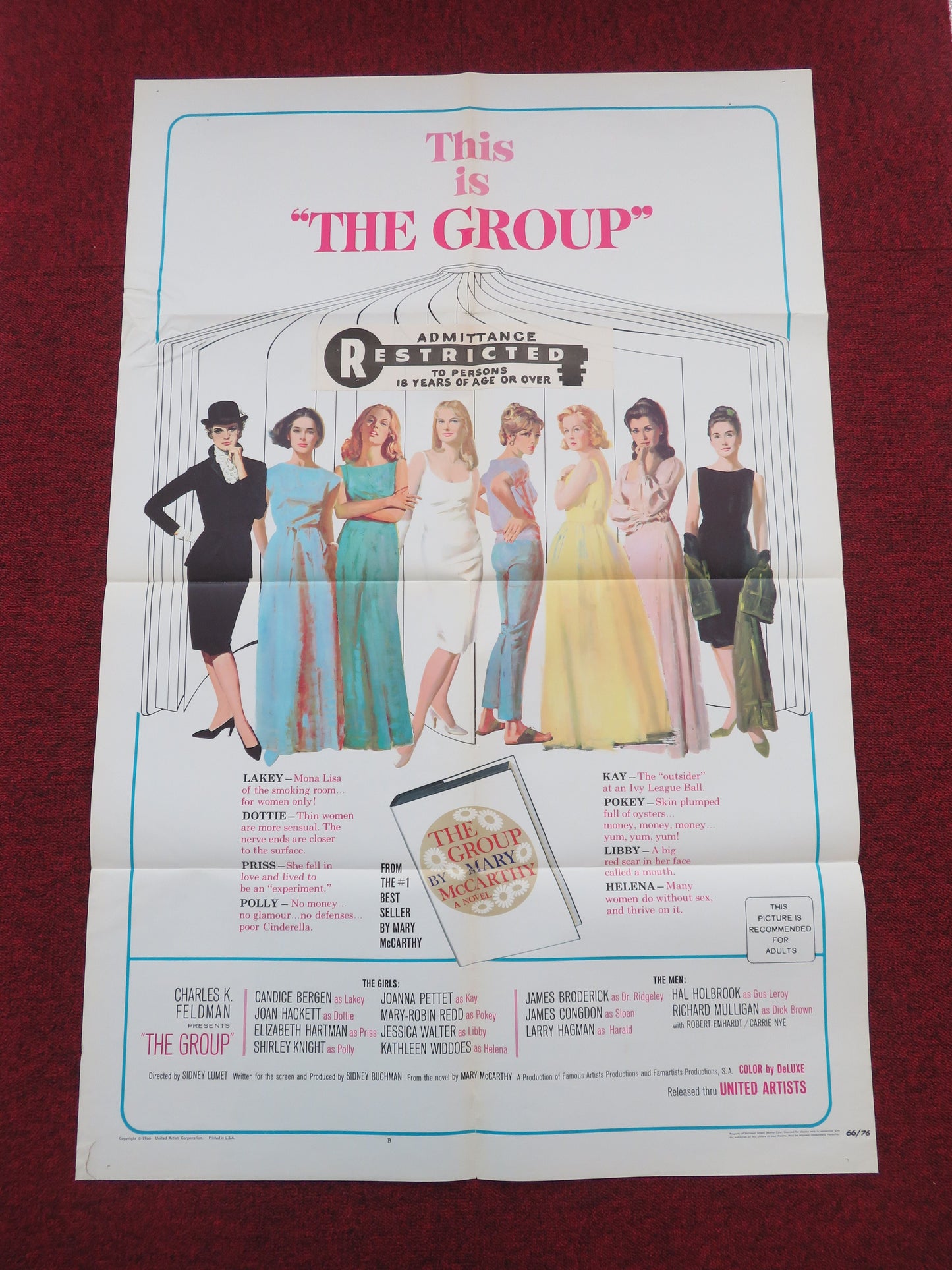 The Group Folded US One Sheet Poster Candice Bergen Joan Hackett 1966 Movie posters