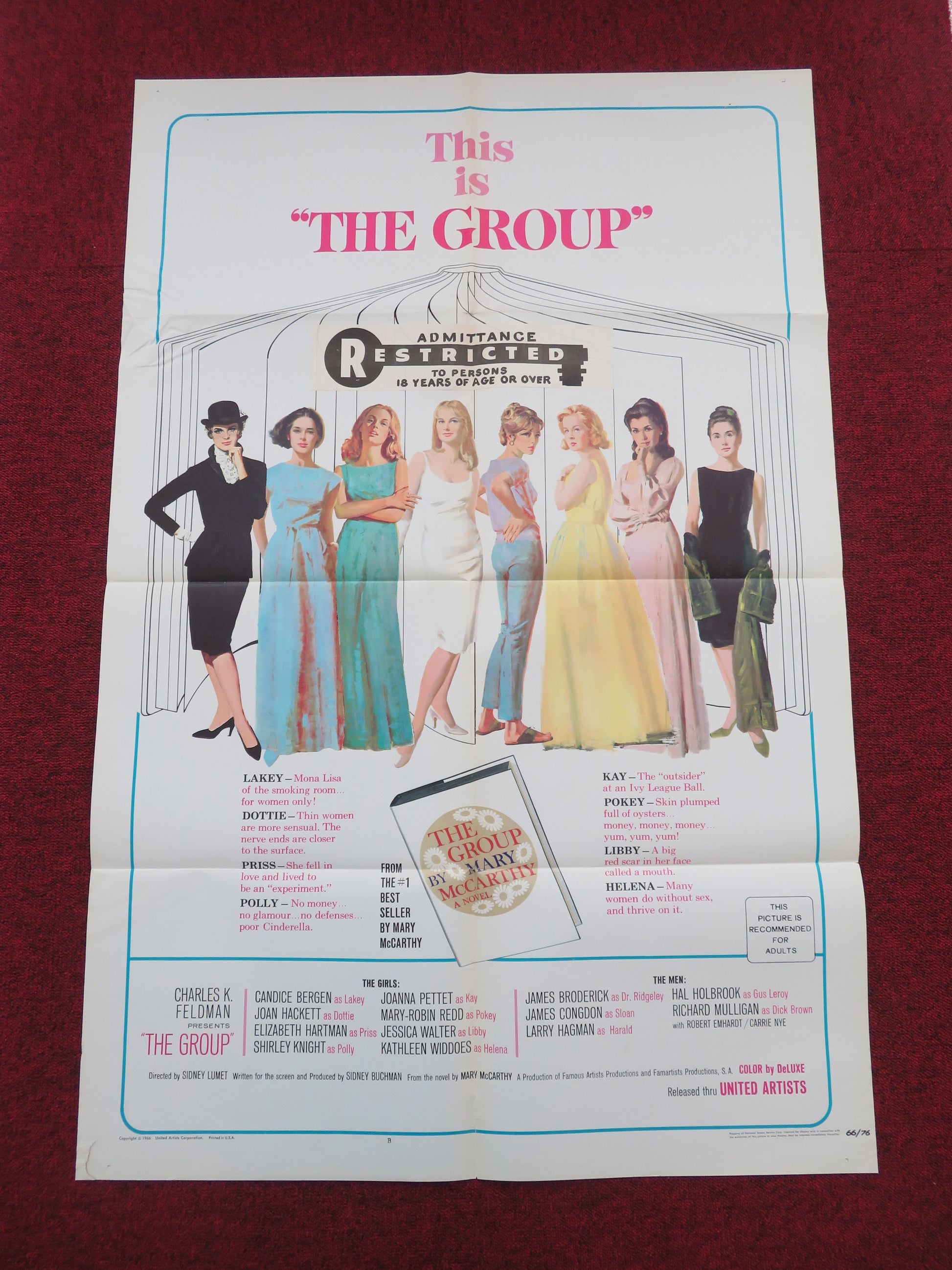 The Group Folded US One Sheet Poster Candice Bergen Joan Hackett 1966 Movie posters