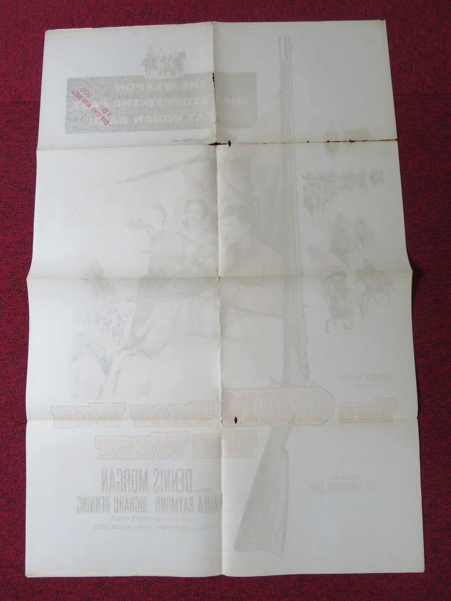THE GUN THAT WON THE WEST FOLDED US ONE SHEET POSTER DENNIS MORGAN 1955 Rendezvous Cinema Movie posters
