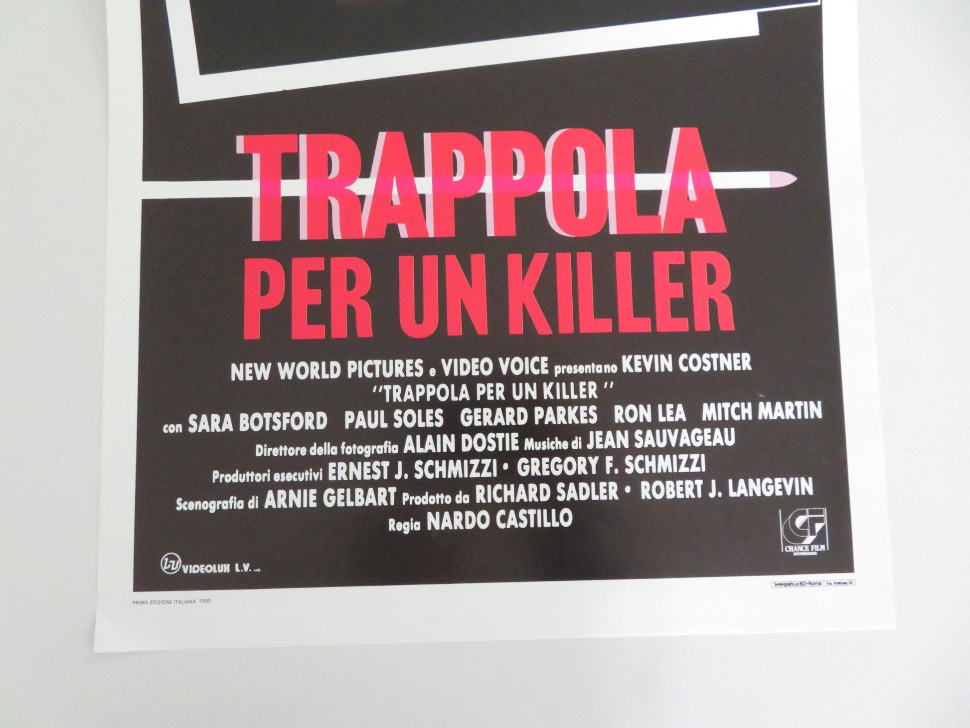THE GUNRUNNER ITALIAN LOCANDINA POSTER KEVIN COSTNER SARA BOTSFORD 1989 Movie posters