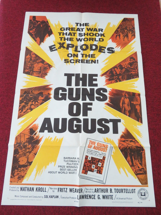 THE GUNS OF AUGUST FOLDED US ONE SHEET POSTER WEAVER WINSTON CHURCHILL 1965 Movie posters
