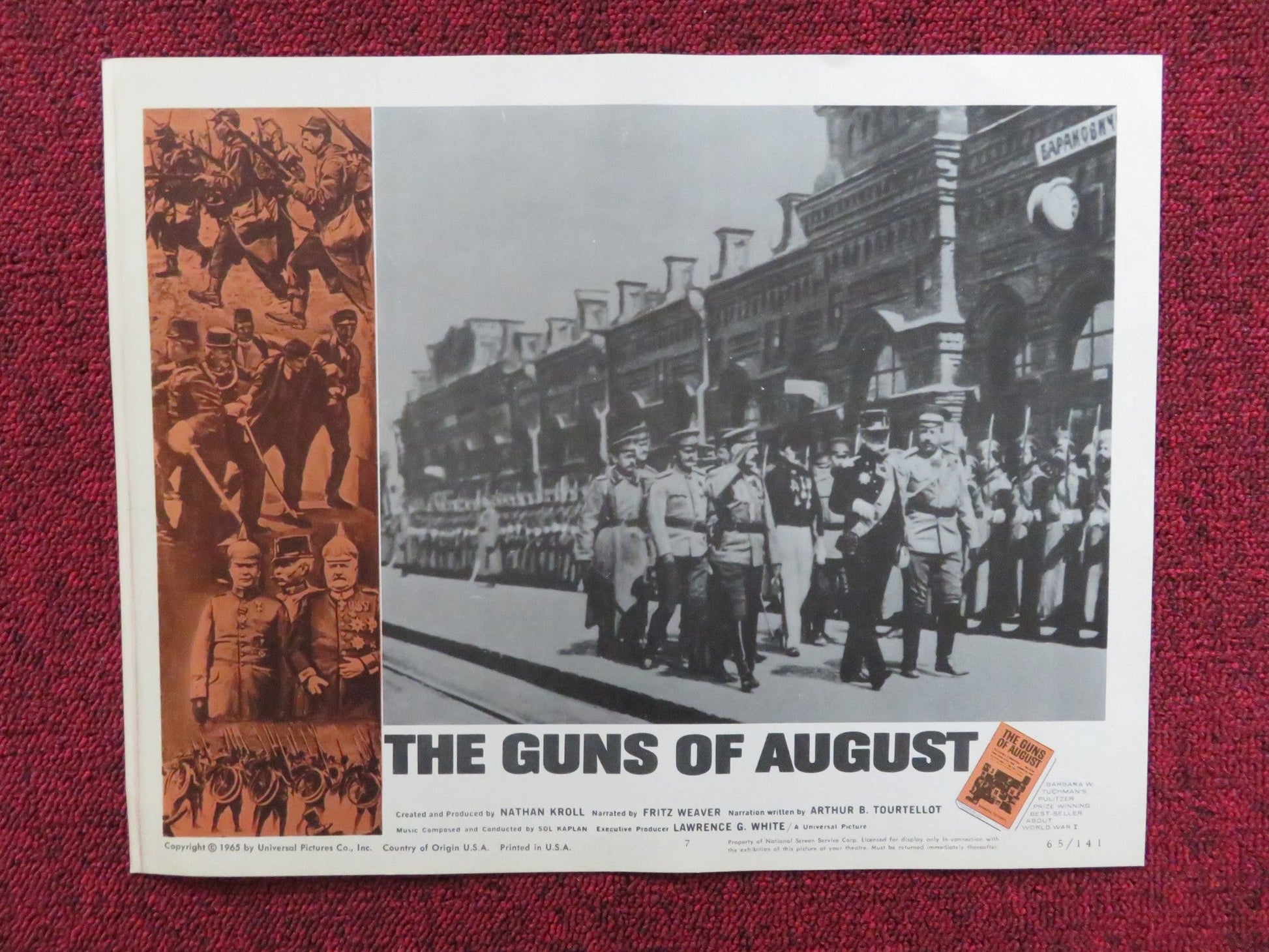 THE GUNS OF AUGUST US LOBBY CARD FULL SET FRITZ WEAVER WINSTON CHURCHILL 1965 Rendezvous Cinema Movie posters