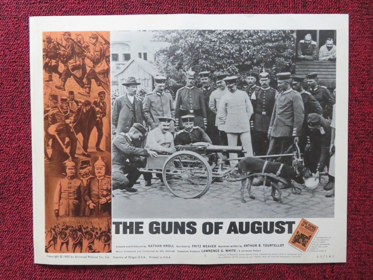 THE GUNS OF AUGUST US LOBBY CARD FULL SET FRITZ WEAVER WINSTON CHURCHILL 1965 Rendezvous Cinema Movie posters