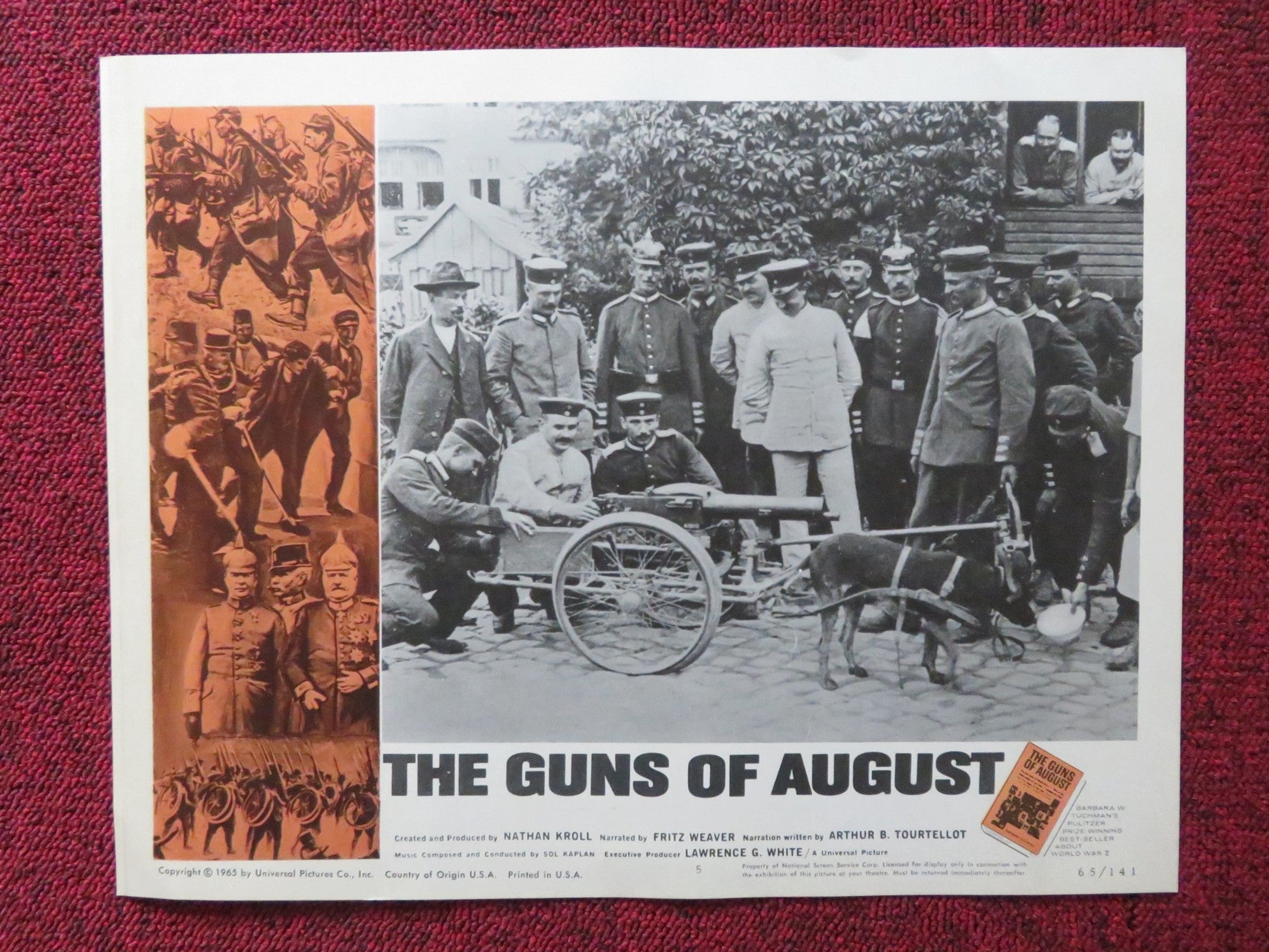 THE GUNS OF AUGUST US LOBBY CARD FULL SET FRITZ WEAVER WINSTON CHURCHILL 1965 Rendezvous Cinema Movie posters