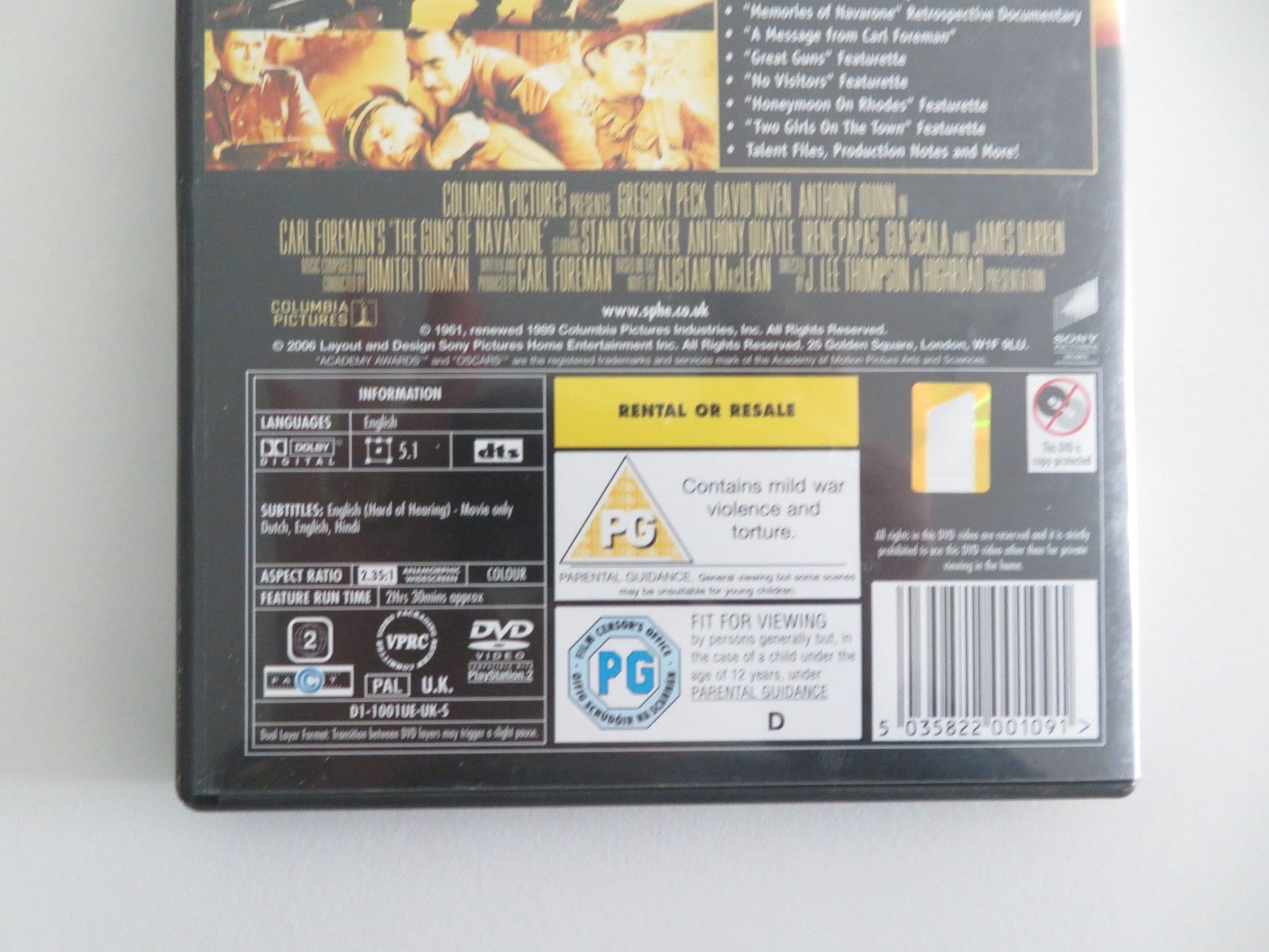 THE GUNS OF NAVARONE - 2 - DISC SPECIAL EDITION (DVD) GREGORY PECK 1961 REGION 2 Movie posters