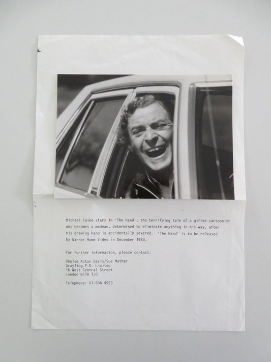 THE HAND MOVIE STILL PHOTO MICHAEL CAINE ANDREA MARCOVICCI 1981 Movie posters