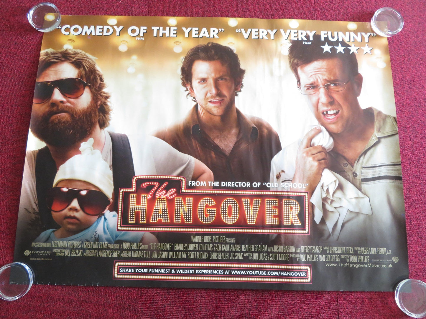 THE HANGOVER UK QUAD ROLLED POSTER BRADLEY COOPER ED HELMS 2009 Rendezvous Cinema Movie posters