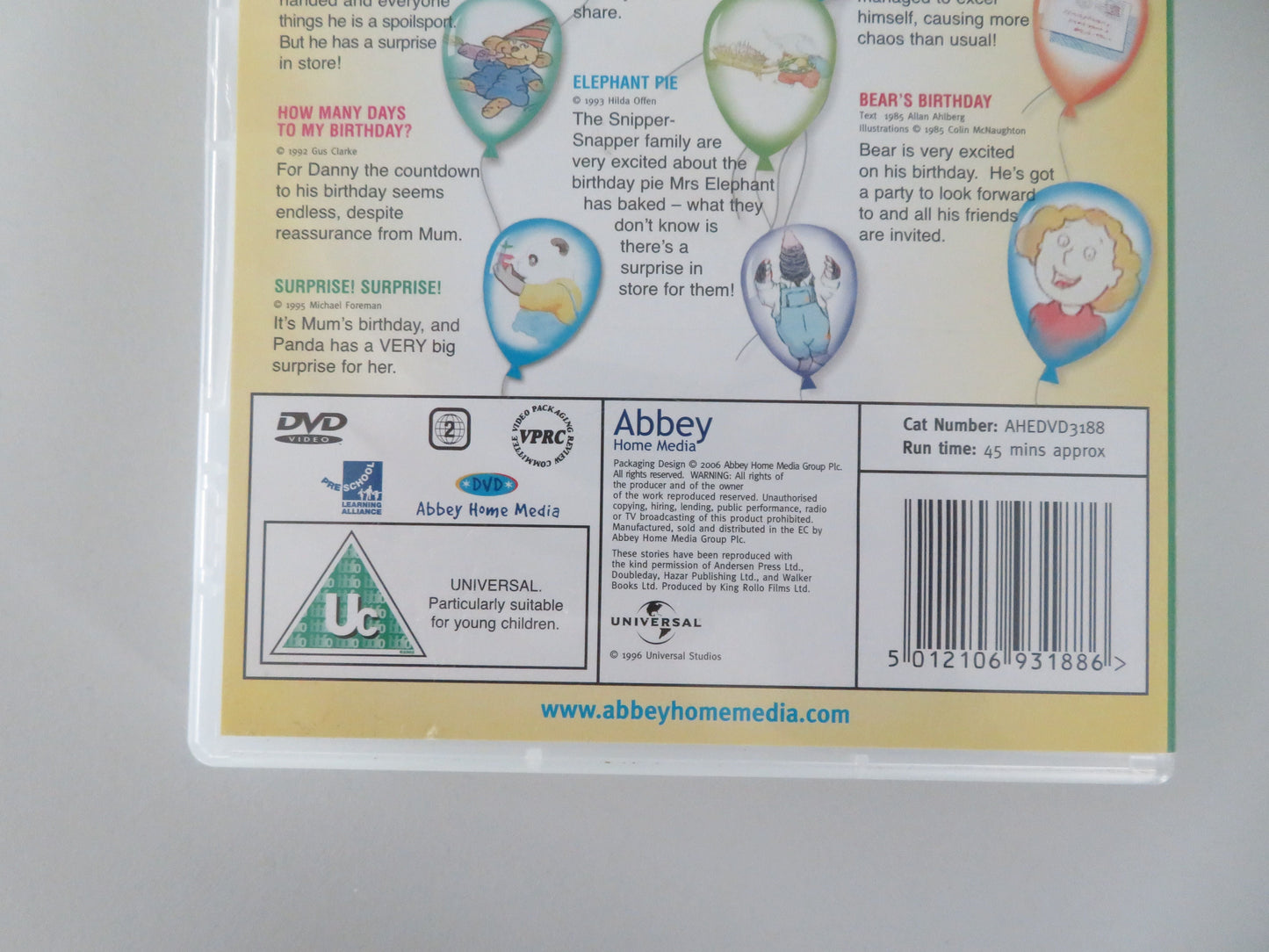 The Happy Birthday DVD (DVD) Lynda Bellingham Bernard Cribbens 1996 Region 2 Movie posters