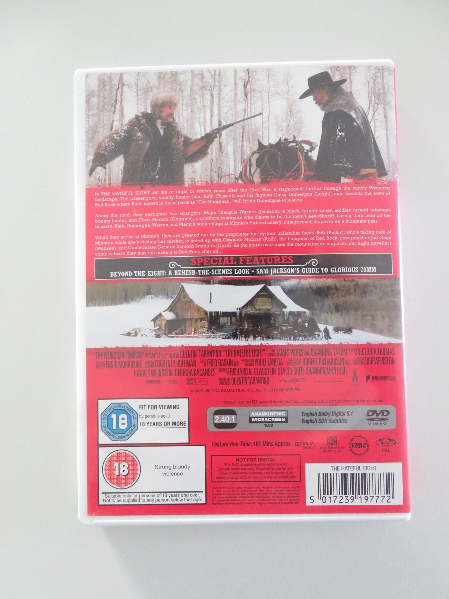 THE HATEFUL EIGHT (DVD) SAMUEL L. JACKSON KURT RUSSELL 2015 REGION 2 Movie posters