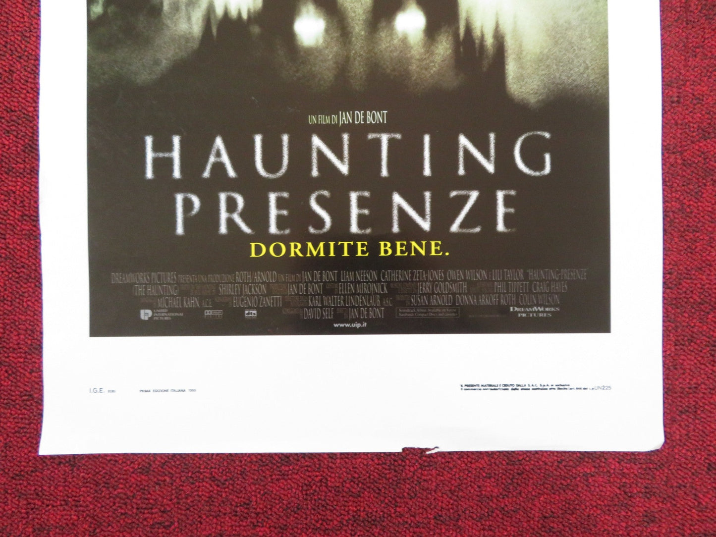 THE HAUNTING ITALIAN LOCANDINA POSTER LIAM NEESON CATHERINE ZETA JONES 1999 Rendezvous Cinema Movie posters
