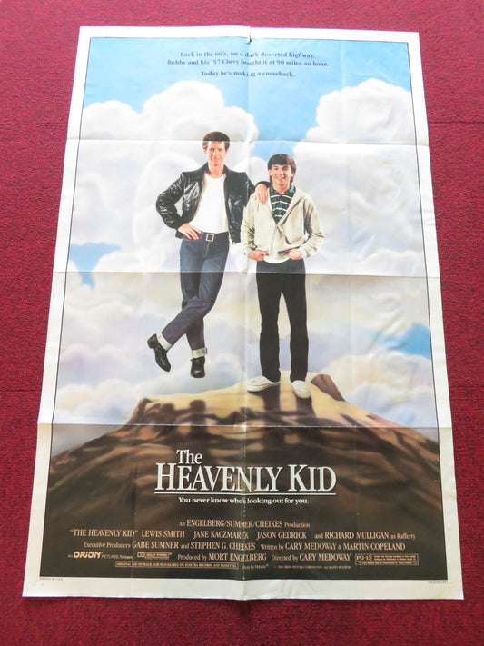 THE HEAVENLY KID FOLDED US ONE SHEET POSTER LEWIS SMITH JASON GEDRICK 1985 Rendezvous Cinema Movie posters