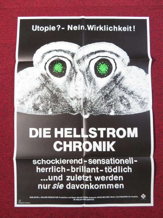 THE HELLSTROM CHRONICLE GERMAN A1 POSTER FOLDED LAWRENCE PRESSMAN 1971 Rendezvous Cinema Movie posters