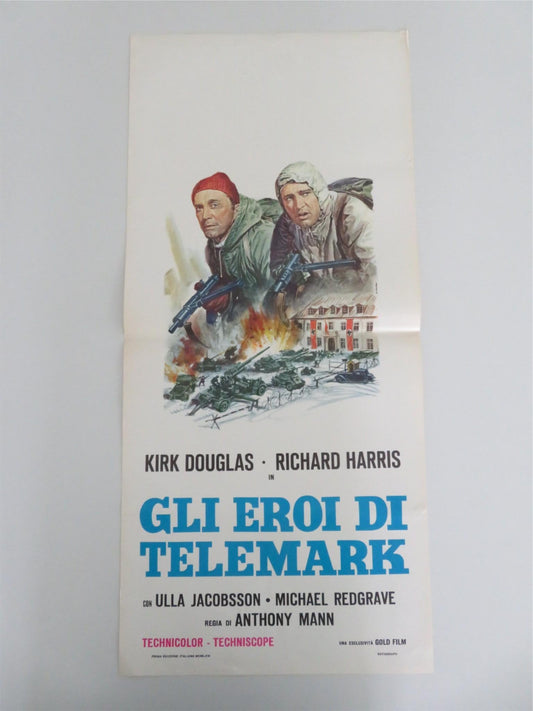 The Heroes of Telemark Italian Locandina Poster Kirk Douglas Harris R1972 Movie posters