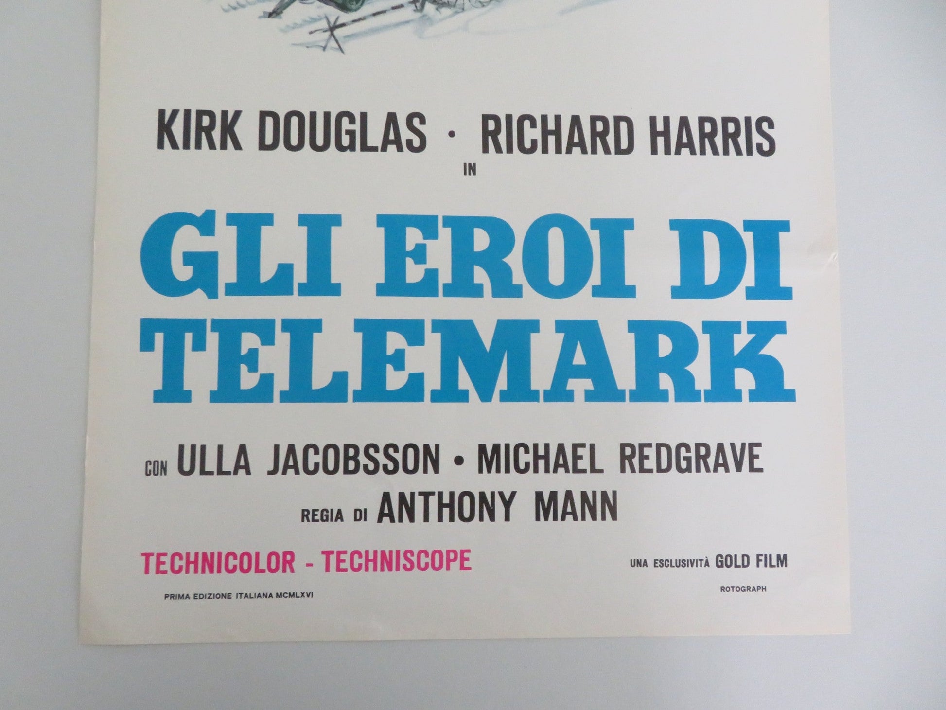 The Heroes of Telemark Italian Locandina Poster Kirk Douglas Harris R1972 Movie posters