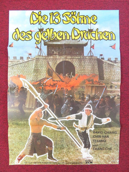 THE HEROIC ONES GERMAN A1 POSTER FOLDED DAVID DA - WEI CHIANG HAN CHIN 1973 Rendezvous Cinema Movie posters