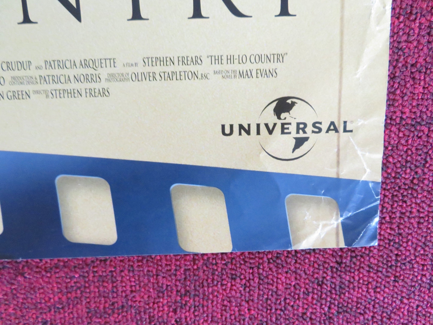 THE HI - LO COUNTRY VHS VIDEO POSTER BILLY CRUDUP WOODY HARRELSON 1998 Rendezvous Cinema Movie posters