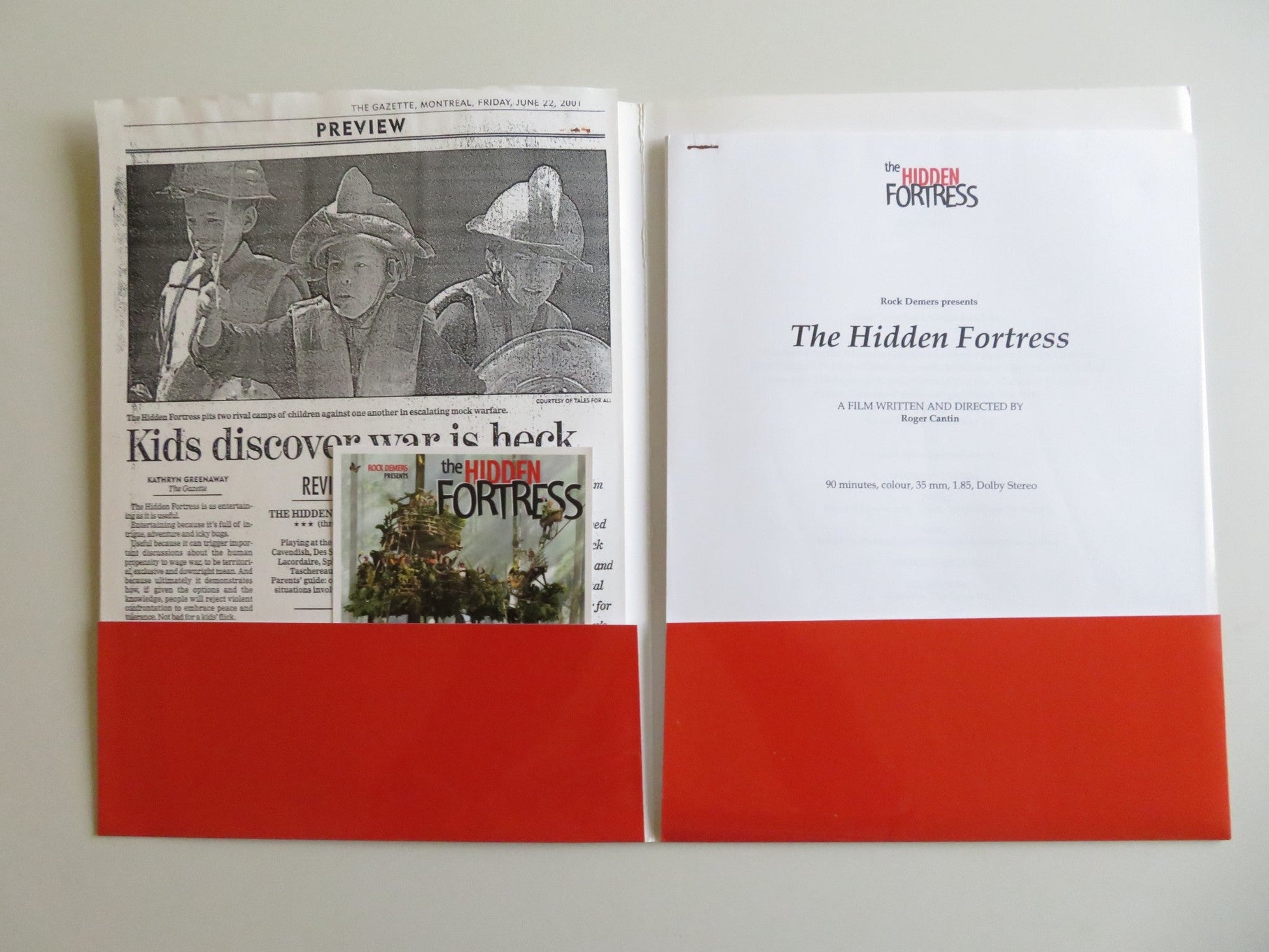 THE HIDDEN FORTRESS PRESS KIT 2001 MATTHEW DUPUIS ROXANE GAUDETTE - LOISEAU Movie posters