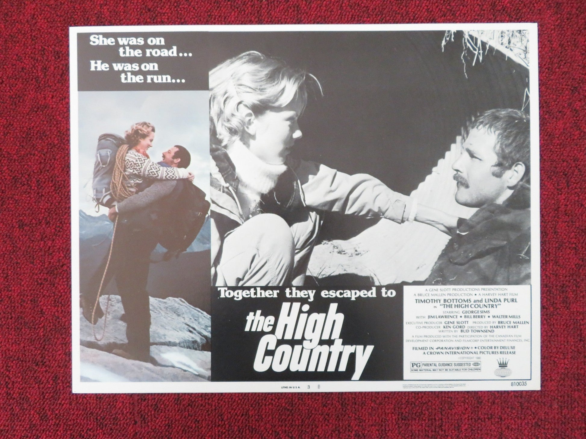 THE HIGH COUNTRY US LOBBY CARD FULL SET TIMOTHY BOTTOMS LINDA PURL 1981 Movie posters
