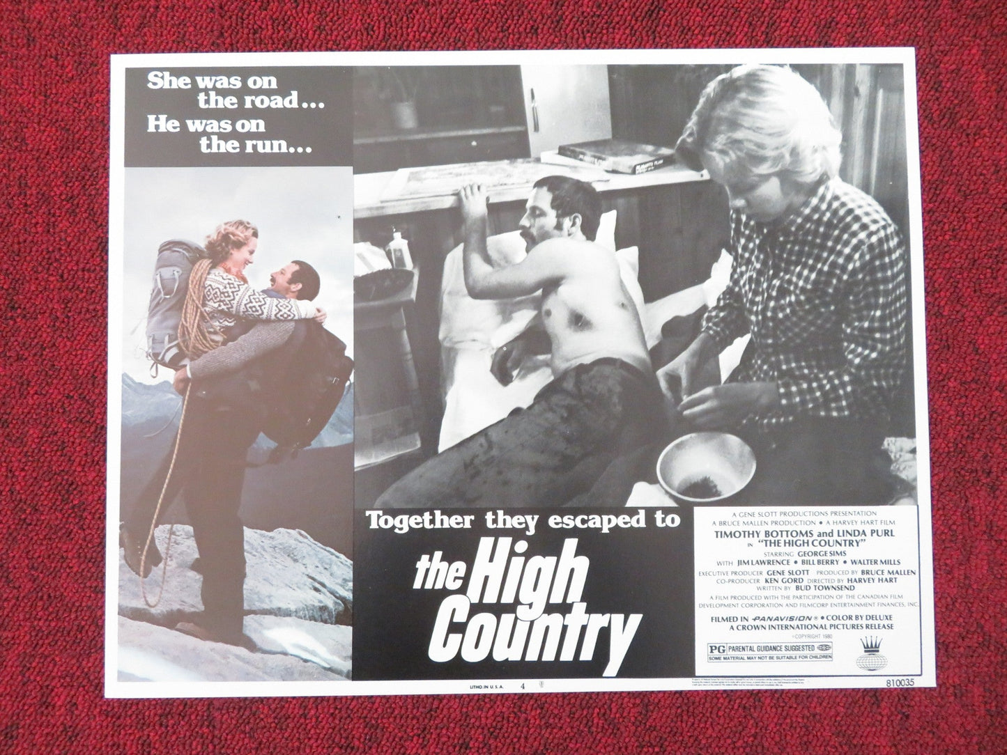 THE HIGH COUNTRY US LOBBY CARD FULL SET TIMOTHY BOTTOMS LINDA PURL 1981 Movie posters