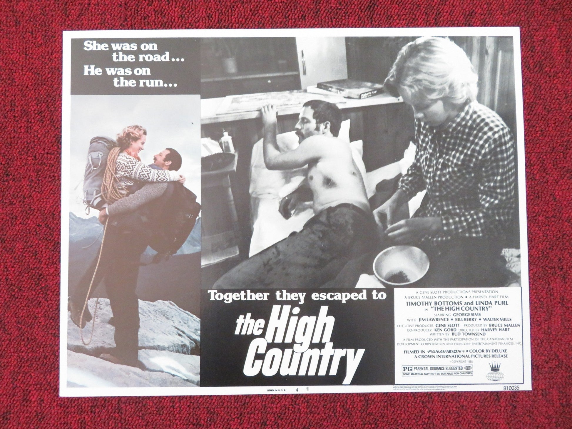 THE HIGH COUNTRY US LOBBY CARD FULL SET TIMOTHY BOTTOMS LINDA PURL 1981 Movie posters