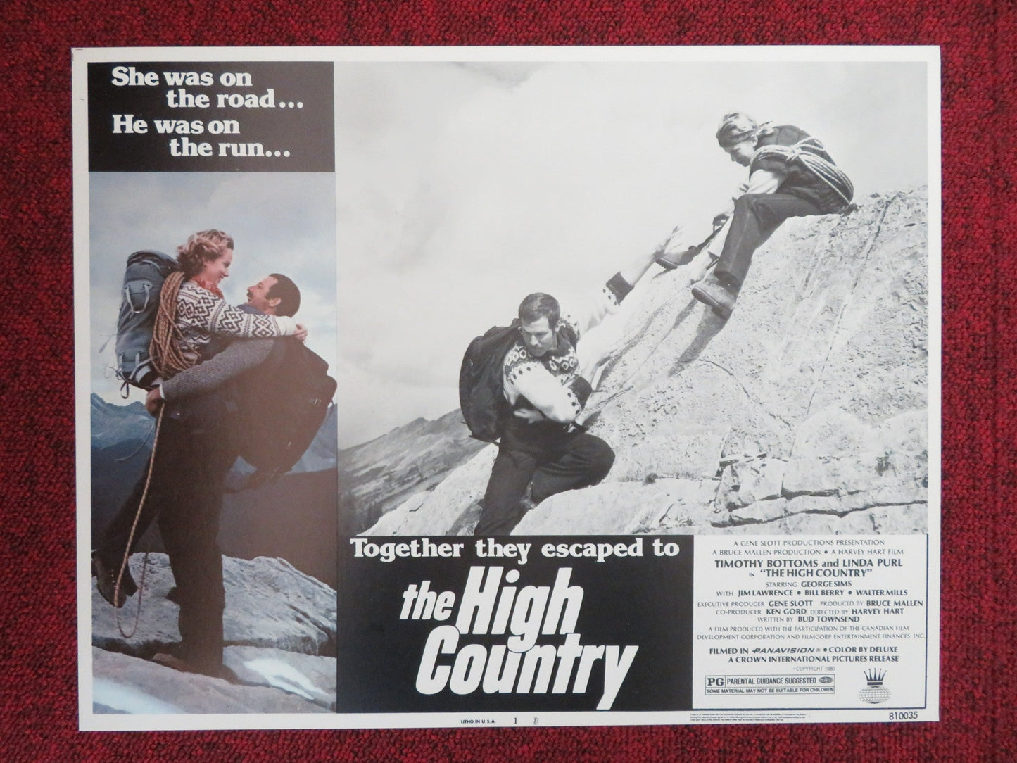 THE HIGH COUNTRY US LOBBY CARD FULL SET TIMOTHY BOTTOMS LINDA PURL 1981 Movie posters